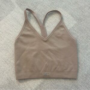 Set Active Power Ribbed V Bra